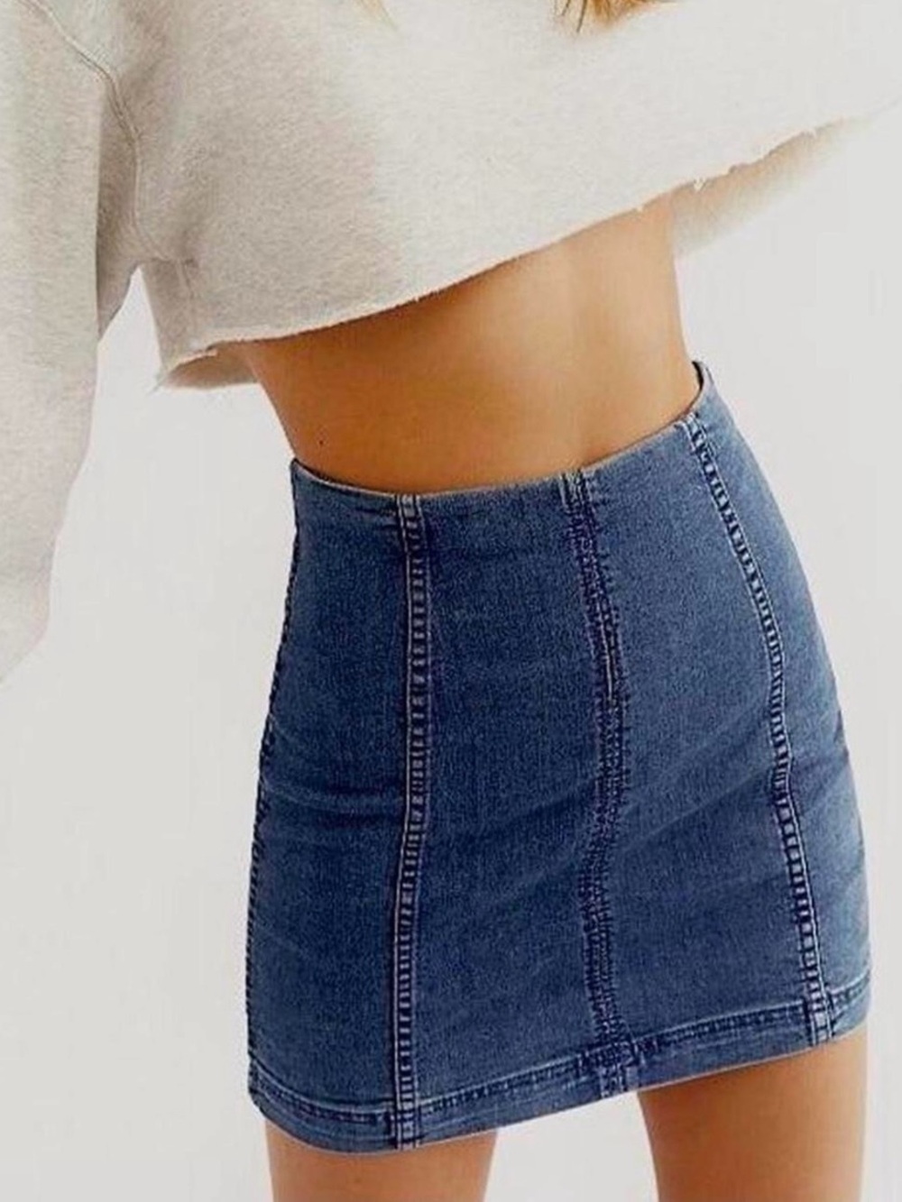 Free People Modern Femme Denim Mini Skirt